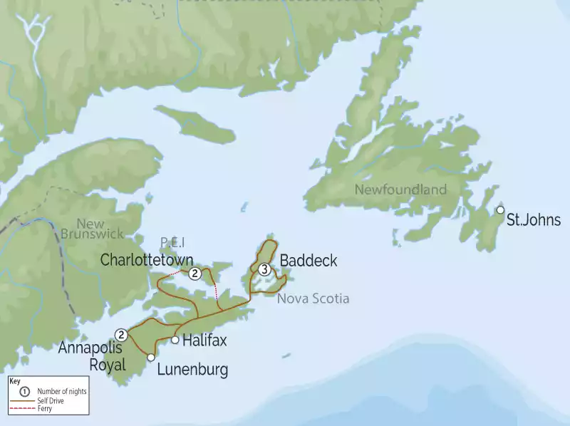 Acadia Adventure | Atlantic Canada Road Trip map