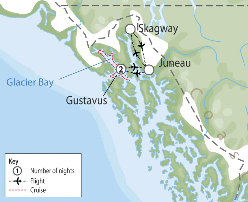 Glacier Bay Alaska 3 Day Package Bear Track Inn Map